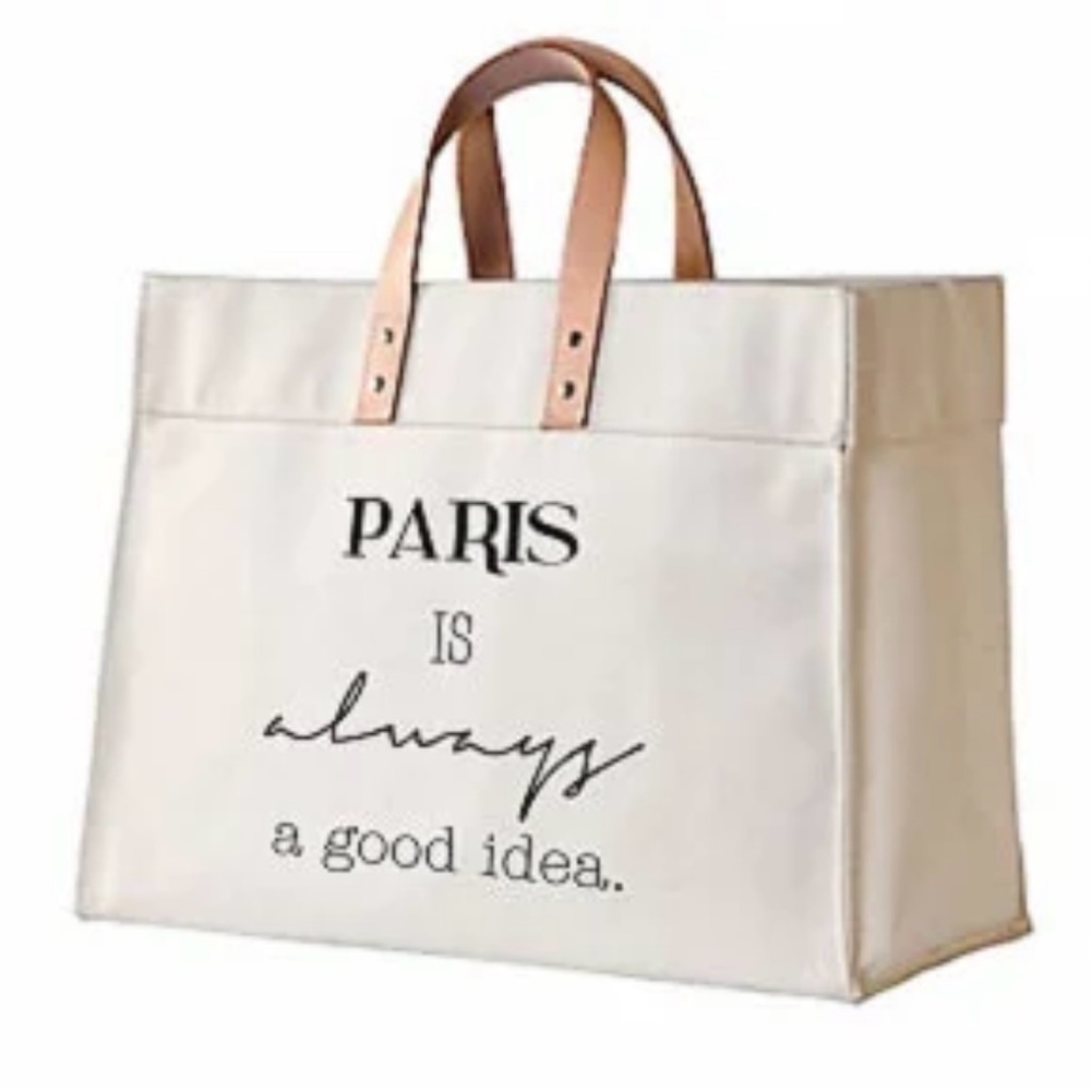 Canvas Tote - Paris is Always a Good Idea. NWT